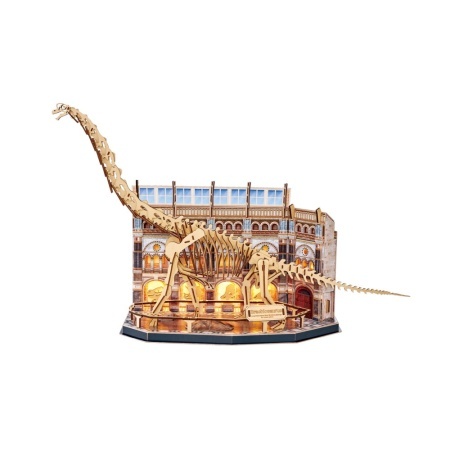 Cubic Fun - Puzzle 3D cu LED muzeul natural Brachiosaurus 217 piese - Img 4