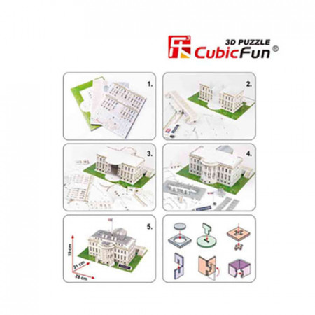 Cubic Fun - Puzzle 3D Led Casa Alba 151 piese - Img 3