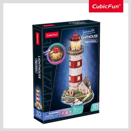 Cubic Fun - Puzzle 3D led far 72 piese - Img 3