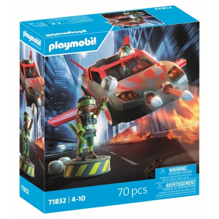 Playmobil - Jucarie de rol Lupta eroului cu vehicul - Img 2