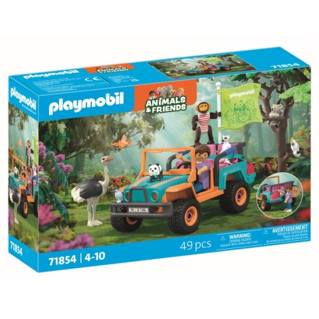 Playmobil - Jucarie de rol Plimbarea animalelor cu vehiculul de teren - Img 2