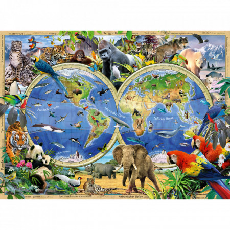 Puzzle Animalele Lumii, 100 Piese - Img 2