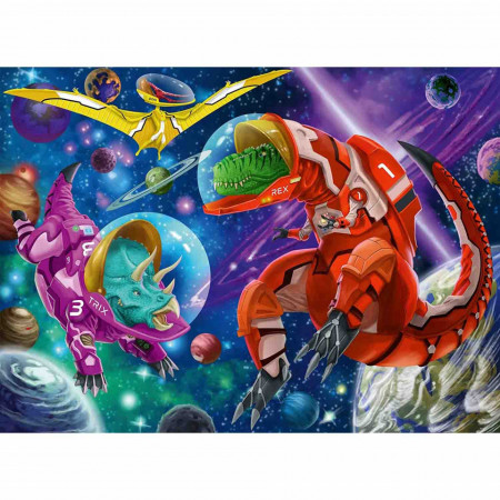 Puzzle Dinozauri In Spatiu, 200 Piese - Img 2