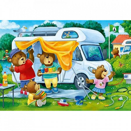 Puzzle Ursi In Camping, 2X24 Piese - Img 3