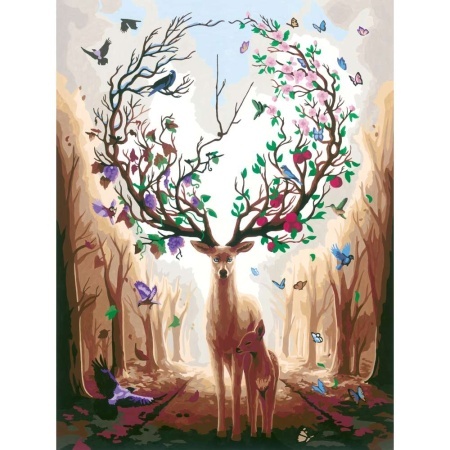 Ravensburger - CreArt pictura pe numere pentru adulti cerb magic - Img 3