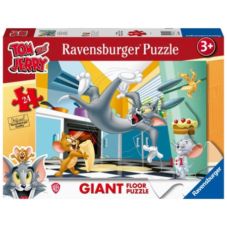 Ravensburger - Puzzle mare de podea Tom si Jerry 24 piese