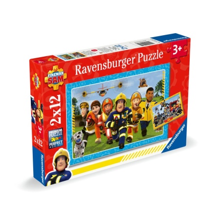 Ravensburger - Puzzle pompierul Sam si prietenii 2x12 piese - Img 5