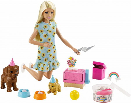 Barbie Gama Family Set Papusa Cu Catelusi