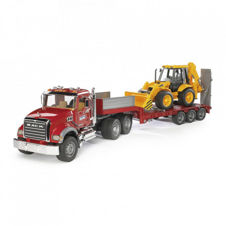 Bruder Camion Incarcare Mack Granite Si Buldoexcavator Jcb 4Cx - Img 4