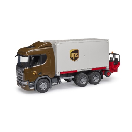 Bruder camion UPS Scania Super 560R si stivuitor - Img 6