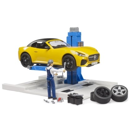 Bruder Service auto cu decapotabila sport - Img 4