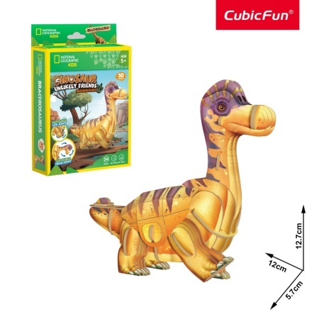 Cubic Fun - National Geographic Dinozauri Puzzle 3D Brahiozaur 54 piese - Img 2