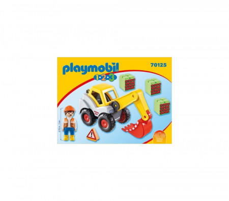 Playmobil - 1.2.3 Excavator Cu Brat Mobil - Img 2