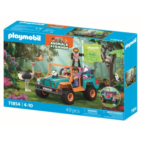 Playmobil - Jucarie de rol Plimbarea animalelor cu vehiculul de teren - Img 3