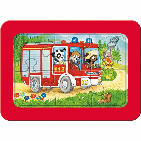 Puzzle Animale Conducand Vehicule, 3X6 Piese - Img 3