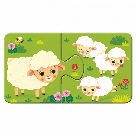 Puzzle Animale Si Puiutii Lor, 9X2 Piese - Img 3