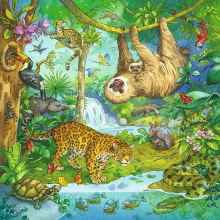 Puzzle Aventuri In Jungla, 3X49 Piese - Img 3