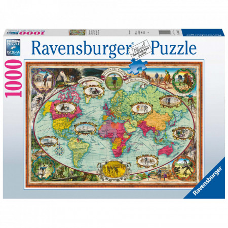 Puzzle Harta Lumii, 1000 Piese - Img 2