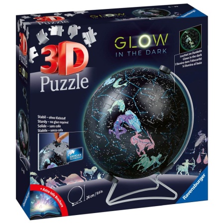 Ravensburger - Puzzle 3D glob lumineaza in intuneric 180 piese - Img 3