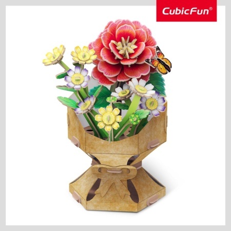 Cubic Fun - Buchet de flori 3D Camelie 109 piese - Img 4