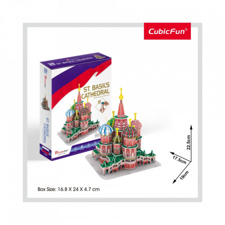 Cubic Fun - Puzzle 3D Catedrala St. Basil (Nivel Mediu 92 Piese) - Img 2