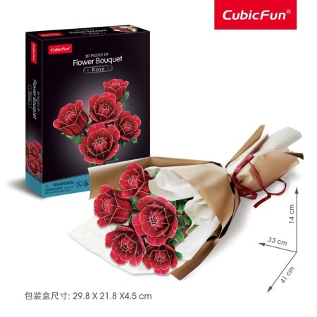CubicFun Buchet de Trandafiri 3D 312 piese - Img 4