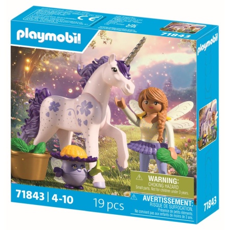 Playmobil - Jucarie de rol Figurina de colectie unicornul Lucky Lavender si zana - Img 3