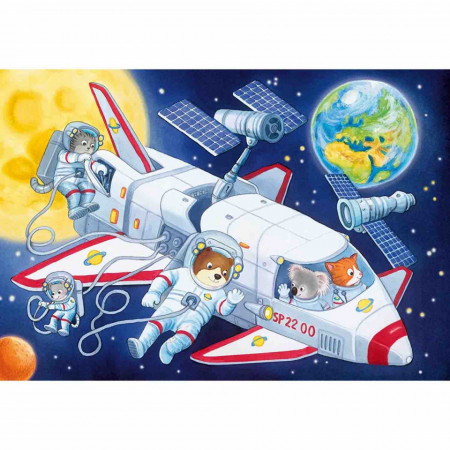 Puzzle Animale In Spatiu, 2X24 Piese - Img 2