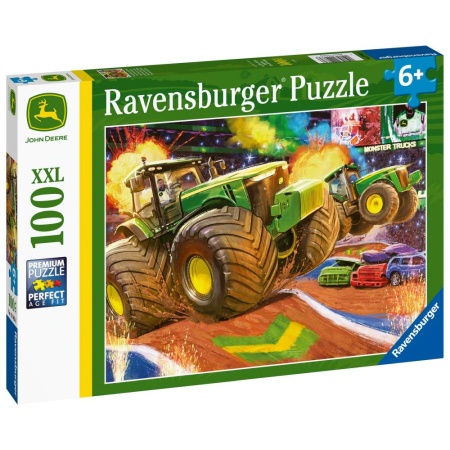 Puzzle John Deere Cu Roti Mari 100 Piese - Img 3