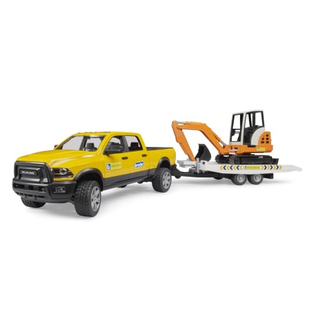 Bruder Masina RAM 2500 cu remorca si mini excavator - Img 5