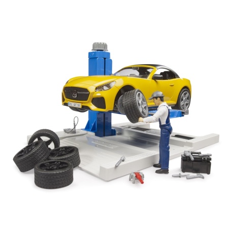 Bruder Service auto cu decapotabila sport - Img 5