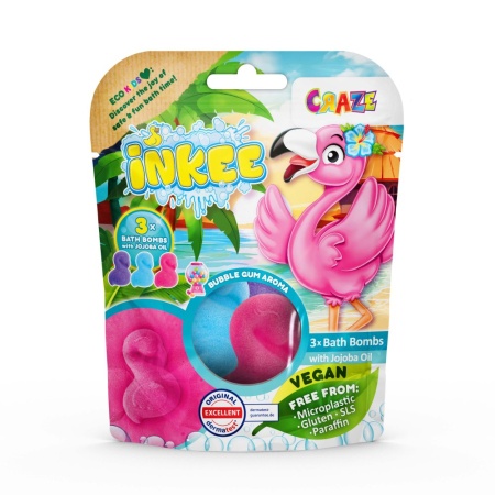 Craze - Bombe de baie Inkee 3 buc asortate in forma de Flamingo - Img 2
