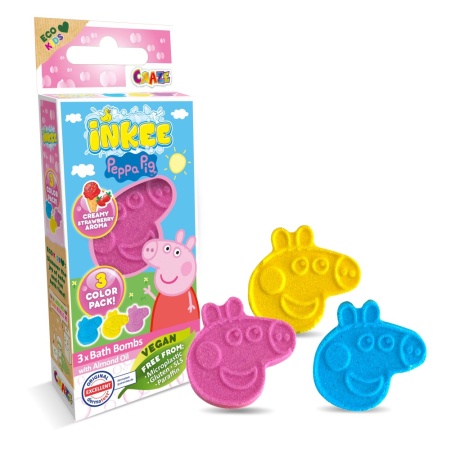 Craze - Bombe de baie Inkee 3 buc asortate in forma de Peppa Pig - Img 2