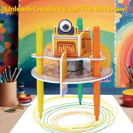 Cubic Fun - Puzzle 3D robot desenator 13 piese