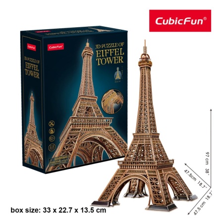 Cubic Fun - Puzzle 3D turnul Eiffel nivel complex 314 piese - Img 3