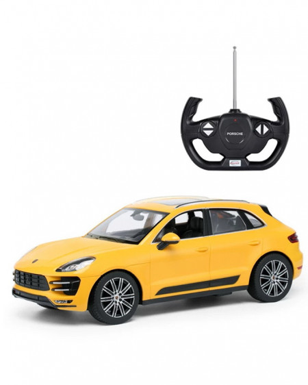 Masina Cu Telecomanda Porsche Macan Turbo Galbena Scara 1 La 14