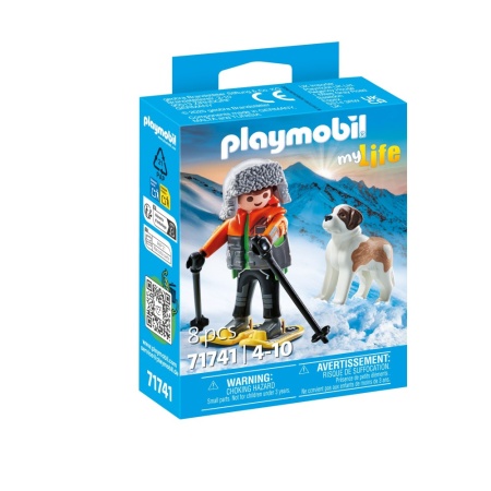 Playmobil - Figurina drumet cu animalut de colectie caine Saint Bernard - Img 2