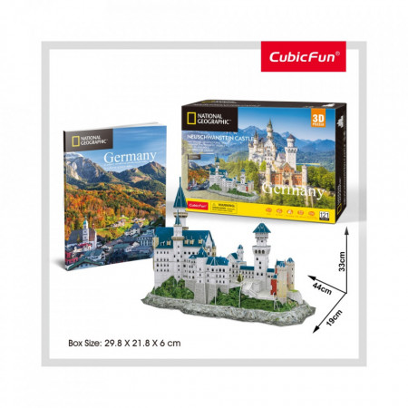 PUZZLE 3D+BROSURA-CASTELUL NEUSCHWANSTEIN 121 PIESE - Img 2