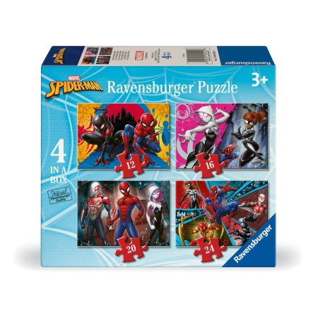 Ravensburger - Puzzle Marvel Spiderman 4 buc in cutie 12 16 20 24 piese - Img 2