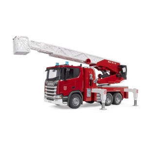 Bruder camion de pompieri Scania Super 560R cu scara pompa de apa si sirena - Img 4