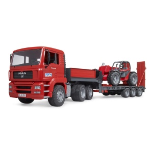 Bruder camion incarcare Man TGA cu incarcator telescopic Manitou MLT 633 - Img 4