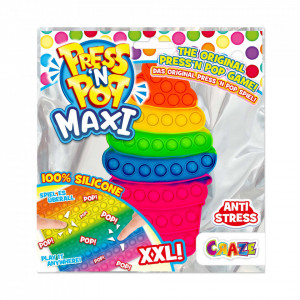 Craze - Jucarie Antistres Pop It Maxi - Diverse Forme Si Culori - Img 2