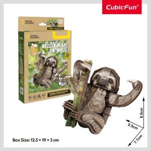 Cubic Fun - National Geographic Animale Salbatice Puzzle 3D Lenes cu trei degete 52 piese - Img 3