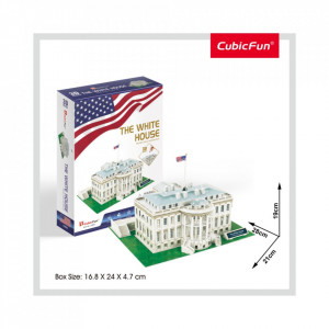 Cubic Fun - Puzzle 3D Casa Alba (Nivel Mediu 64 Piese) - Img 2