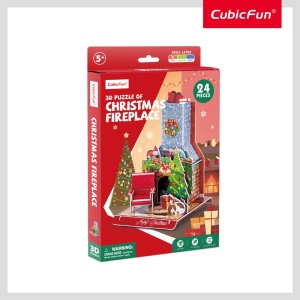Cubic Fun - Puzzle 3D semineu decorat de Craciun 24 piese - Img 4