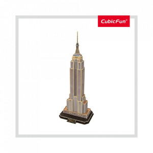 Cubic Fun - Puzzle 3D si Brosura-Empire State Building 66 Piese - Img 4