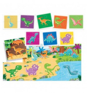 Headu Teacher Tested - 8 si 1 Puzzle Dinozauri - Img 3