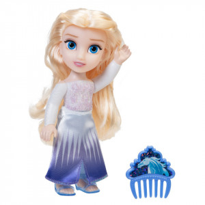 Papusa Elsa cu rochita noua si pieptene, Disney Frozen 2, 15cm