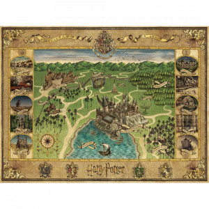 Puzzle Harta Hogwarts, 1500 Piese - Img 2