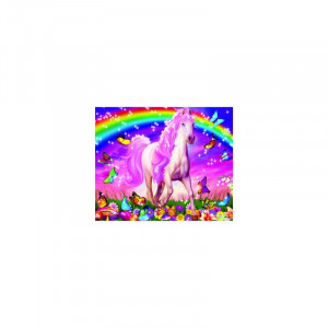 Puzzle unicorn si curcubeu 100 piese starline cu sclipici - Img 2